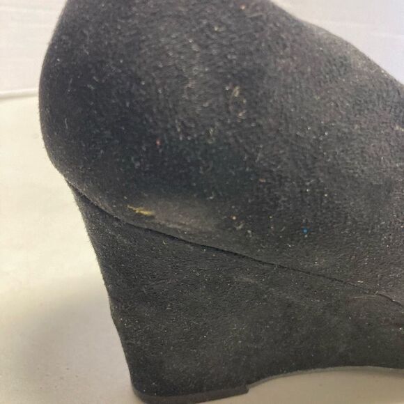 MERONA Women’s Wedge Heels Size 7.5 Black Faux Suede - Picture 11 of 12